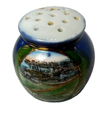 NANTASKET BEACH MA Massachusetts Souvenir VIEW Porcelain SHAKER COBALT TRINKET picture