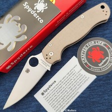 Spyderco Paramilitary 2 PM2 Cruwear Canvas Micarta (C81MPCW2) Authorized Dealer picture