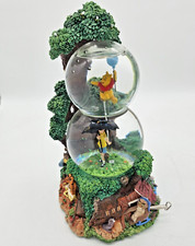 Rare Vtg Disney Winnie The Pooh Two Tier Double Snow Globe - Tested Works picture