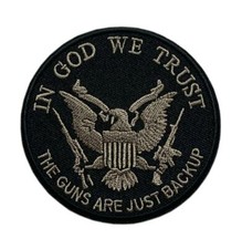 in God We Trust 2nd Amendment Patch [3.0 inch -Hook Fastener -ZL8] picture