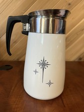 Vtg Corning Ware Starburst 9 Cup Pot W/ Internal Parts Complete Stove Decor picture