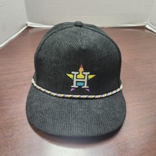 Coca-Cola Celebrate Love Rainbow Corduroy Strapback Hat Black H Star Cap picture