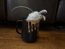 Vintage DanDee Halloween Animated Mouse Rat in Coffee Mug w/ Sound picture