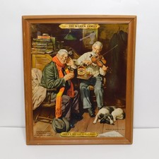 Vintage 1938 Sweet Music Wilken Family Whiskey Hy-Glo Plaque Bar Tavern Sign picture