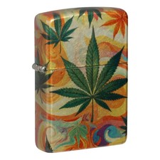 Zippo Plant Waves Design 540 Fusion Tumbled Chrome 47270 picture