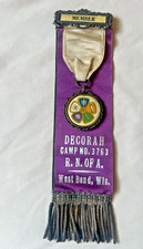 Vintage Rare Royal Neighbors Of America Fraternal Ribbon Medal WEST BEND WI Z picture