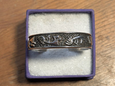 Navajo Sterling Silver Kokopelli Cuff by Alvin Thompson ~ 58 Grams picture