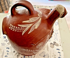 Vintage Brazilian Zoomorphic Bull Terracotta Pottery 