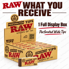 RAW Perforated Wide Tips Full Box 50 Packs 2500 Tips picture