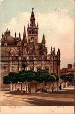 Sevilla Spain Plaza Del Triunfo Vintage Architecture Postcard picture