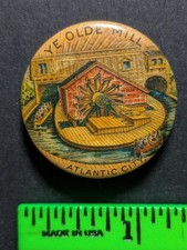 Vintage Ye Olde Mill Atlantic City New Jersey Pinback Pin picture