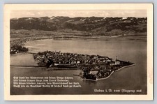 Lindau Germany Aerial View Lake Constance 1951 Frankh Posted Postcard RPPC picture