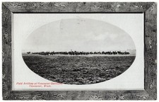 Vancouver WA - Field Artillery At Vancouver Garrison mailed 1914 antique pc picture