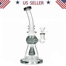10inch Hookah Heavy Duty Glass Bong Water Pipes Smoking Perc bongs w/14mm bowl picture