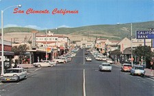 San Clemente CA California Main Street Avenida Del Mar Vtg Postcard I59 picture