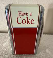 Vintage 1992 Coca-Cola Have a Coke Metal Napkin Dispenser w/ 2003 Napkins picture