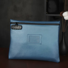 1 PC Blue Lockable bank bag large 13.75