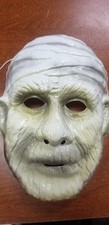 Vintage Mummy Boris Karloff Halloween Plastic Mask Ben Cooper NEW WITH TAGS🎃 picture