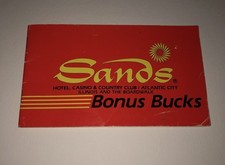 Sands Hotel Casino & Country Club Atlantic City Bonus Bucks Coupon Book picture