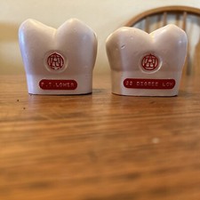 (2)VINTAGE PAPERWEIGHT TRUBYTE TEETH TOOTH, STRANGE, ODDITIES, DENTIST picture