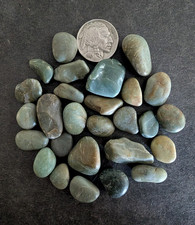 Big Sur Jade Lot 27 Medium Stones Jewelry Round Oval Teardrop picture