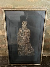 Vintage English brass rubbing, possibly of Sir John Clerke (died 1539) , 1977 picture