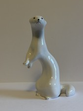VTG ‘70s-80s Lomonosov LFZ USSR Porcelain Ermine Stoat Weasel Figurine 1C Mark picture