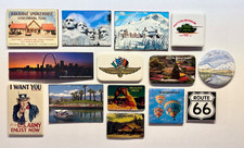 Lot of 14 Vintage Travel Souvenir Refrigerator Magnets picture