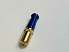BRASS / BLUE ZEPPELIN PIPE* MADE IN USA*  SNEAK A TOKE *HIGH QUALITY * SOLID picture
