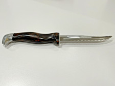 CUTCO # 1763 Knife. Made In the USA. With leather sheath. Hunting/Fishing. picture
