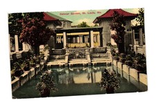Vintage Delmar Garden St. Louis Missouri Postcard Pool Architecture picture