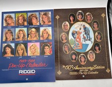 Vintage 1983-1984/1985-1986 Rigid Tools Pin-up Shop Calendars Nice Condition picture