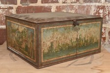 Vintage Caldwell's New York City Manhattan Advertisement Metal Box Biscuit Tin picture