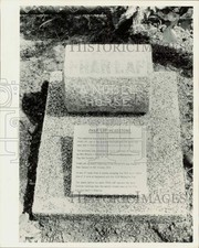 1985 Press Photo Racehorse Phar Lap's headstone - lra95693 picture