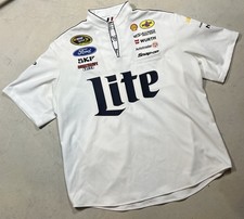NASCAR Team Issued #2 Brad Keselowski Miller Lite Team Penske Crew Shirt XL picture
