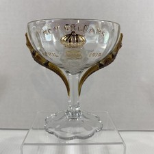 1910 New Orleans Shriners Goblet Glass Alligator Syria Pittsburgh Westmoreland picture