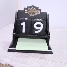 Harley-Davidson perpetual wood calendar in black and silver 2003 picture