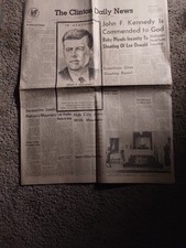 Clinton Oklahoma Daily News Paper 1963 JFK Edition picture