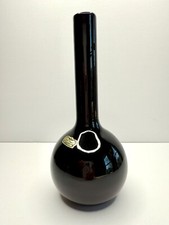 Vintage MCM Royal Haeger USA Art Pottery Bulbous Black Vase 9