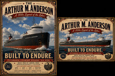 Arthur M. Anderson Great Lakes Freighter Poster Set of 2 poster 11x17 picture