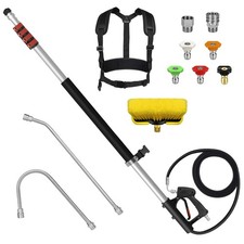 24FT Telescoping Pressure Washer Wand Power Washer Extension Long Reach Kit picture