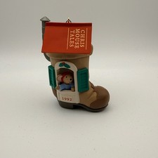 Hallmark Keepsake Ornament 1992 Chris Mouse Tales No 12 Mouse in Boot Vintage picture