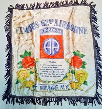 Vintage 82nd Airborne Fort Bragg NC Mother Pillow Sham WWII Era Military picture