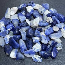Blue Sodalite Small Tumbled Stones (By The Ounce or Pound) Wholesale picture