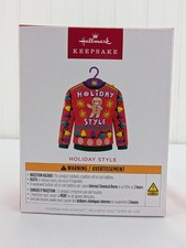 Hallmark Keepsake Ornament Holiday Style Ugly Sweater Magic Light Christmas New picture