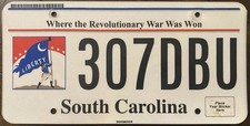 2020 ‘s SOUTH CAROLINA Where the Revolutionary War Was Won License Plate picture