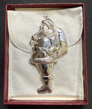 GORHAM Santa Claus With Bag of Toys Christmas Ornament Silver Plated YC1574 picture