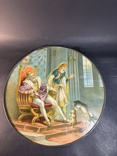Antique Flue Cover 9” King Queen & Puss In Boots -Belgium picture