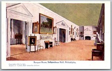 Philadelphia Pennsylvania 1908 Postcard Banquet Room Independence Hall  picture