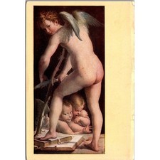 Cupid Making His Bow By Parmigianino Painted 1523-1524 Vintage Postcard SP7-5 picture